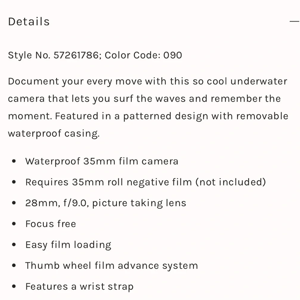 Sunnylife Underwater Camera